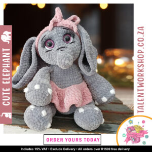 Handmade Amigurumi Crochet Elephant
