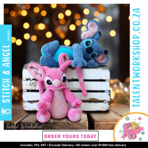 handmade amigurumi Stitch and Angel crochet lovables